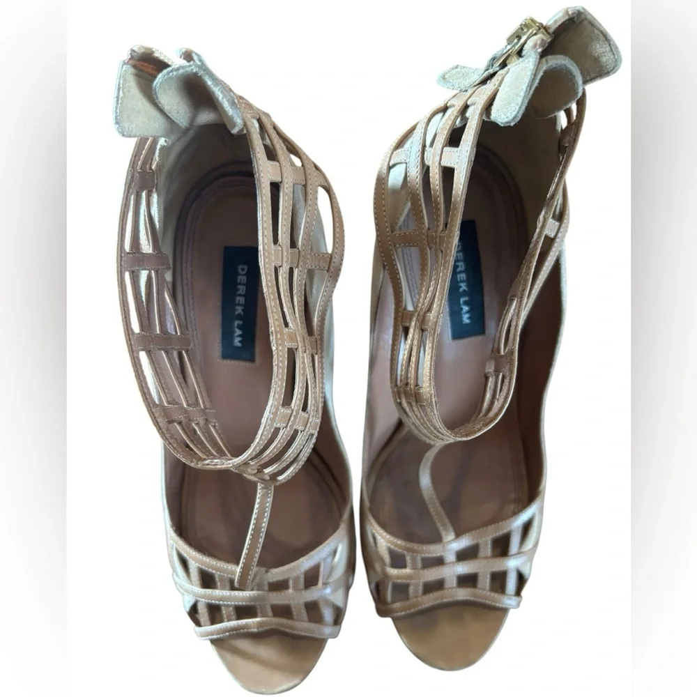 Derek Lam Women's‎ Beryl Strappy Tan Wedge Sandals Size 7.5